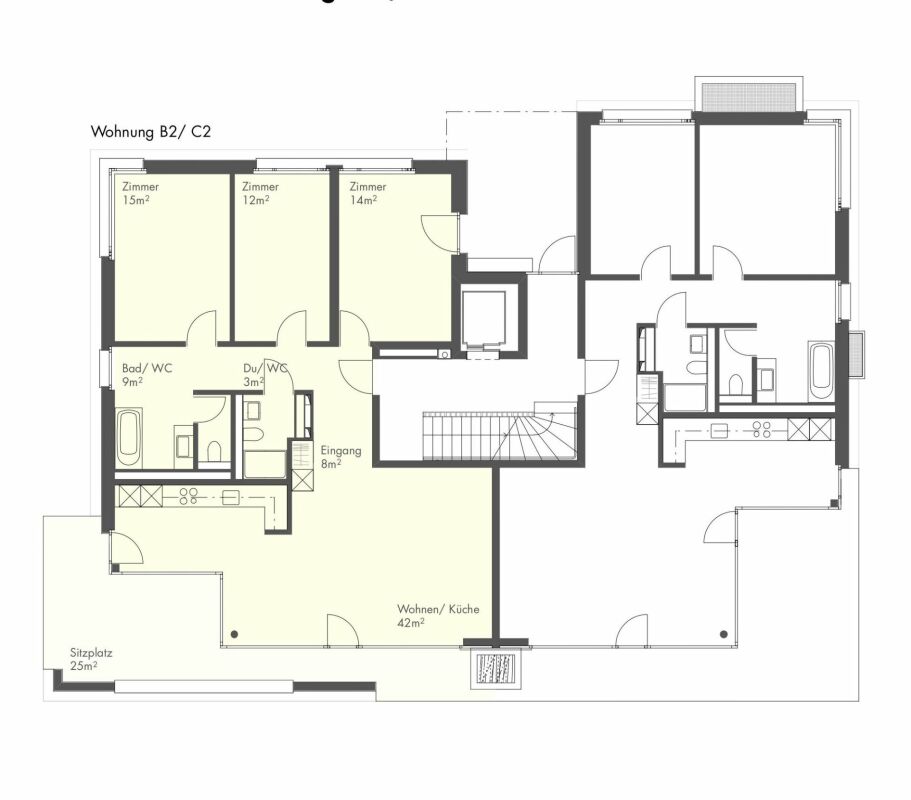 Grundriss einer Wohnung