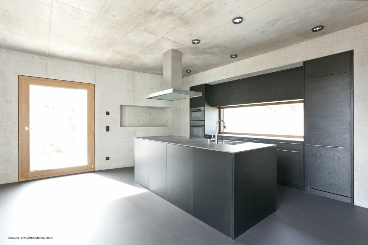 Moderne Minimal-Küche mit Insel